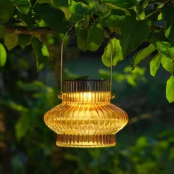 Liten hängande solcellslykta glas 16 cm Northlight