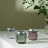 Liten ljuslykta solcell glas hängande, 8 cm