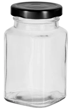 Liten glasburk med skruvlock 290 ml, 4-pack