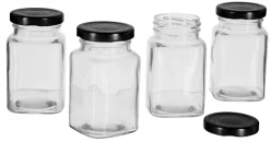 Liten glasburk med skruvlock 290 ml, 4-pack