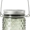 Liten ljuslykta solcell glas hängande, 8 cm