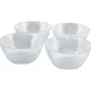 Liten plastskål transparent 15 cm, 4-pack