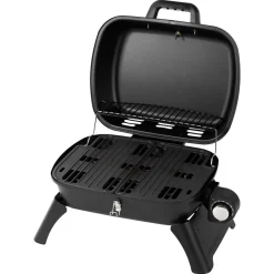 Liten, portabel elgrill med lock och termometer, 2200 W