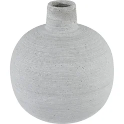 Liten rund vas 15 cm, grå