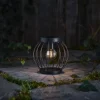 Liten solcellslykta metall Northlight, 15,5 x 16 cm