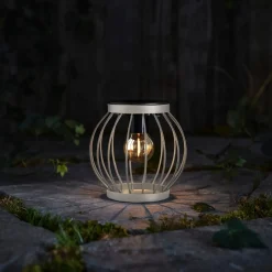 Liten solcellslykta metall Northlight, 15,5 x 16 cm