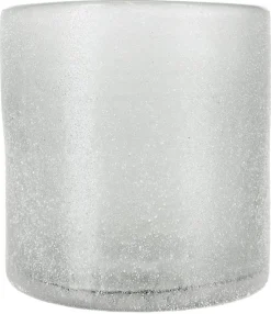 Ljuslykta i frostat glas, grå