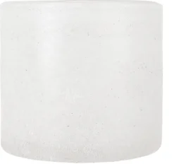 Ljuslykta i frostat glas, vit