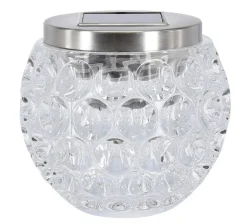 Ljuslykta solcell glas, liten, 11 x 10 cm