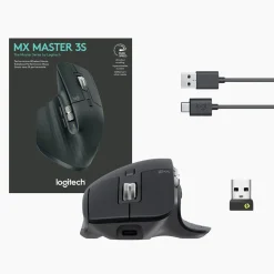 Logitech MX Master 3S trådlös mus för högerhänta