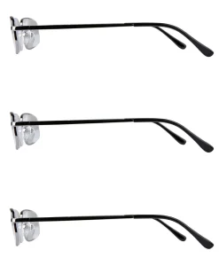 Läsglasögon metall, 3-pack
