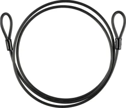 Låsvajer cykel och utemöbler svart, 8 mm, 2,5 meter