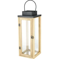 Lykta trä glas med handtag