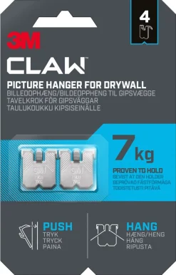 3M Claw tavelkrok för gipsvägg, 7 kg