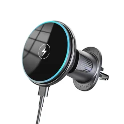 Magnetisk mobilhållare fläktgaller, trådlös Qi2, 15 W
