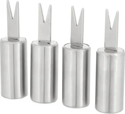 Majshållare rostfritt stål, 4-pack