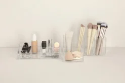 Makeup organizer 4 fack, klar plast