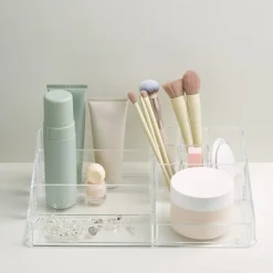Makeup organizer, klar plast