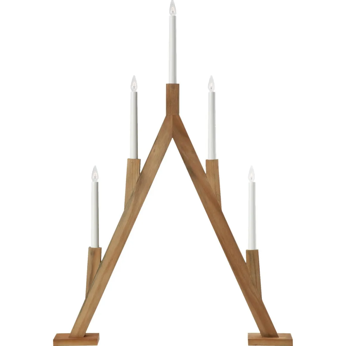 Markslöjd Bjurfors adventsljusstake trä 5 LED, 76,5 cm