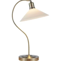 Markslöjd Vela bordslampa glasskärm mässing 50 cm
