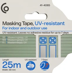 Maskeringstejp för målning utomhus, blå, 30 mm x 25 m