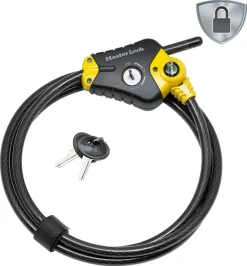 Masterlock kabellås med nyckel 8433EURD, 180 cm