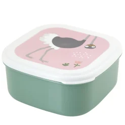 Matlådor barn med lock, stapelbara, 3-pack