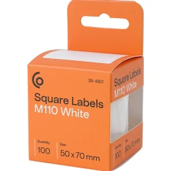 M110-etiketter, vita, 50 × 70 mm, 100-pack