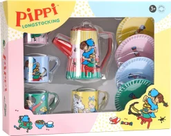 Micki Pippi dockservis i plåt, 10 delar, från 3 år
