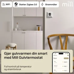 Mill Smart termostat golvvärme WiFi, digital