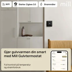Mill Smart termostat golvvärme WiFi, digital