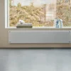 Mill panelelement med termostat, glas, vit