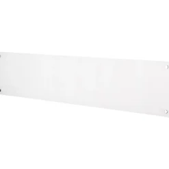 Mill panelelement med termostat, glas, vit