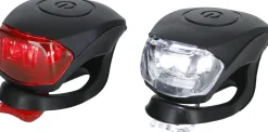 Mini-LED vit/röd med gummiband, 2-pack