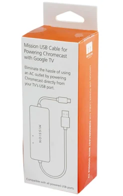 Mission Chromecast USB-adapter för tv, 12 V