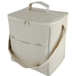 Mjuk kylväska med axelrem, beige, 21 liter