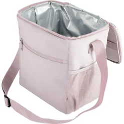 Mjuk kylväska med handtag och axelrem, rosa, 9 l
