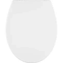 Mjukstängande toalettsits universal plast, vit