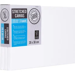 Målarduk, canvas med ram, bomull, Sang, 3-pack