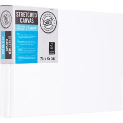 Målarduk, canvas med ram, bomull, Sang, 3-pack