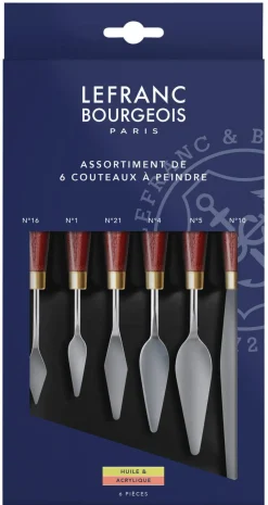 Målar- och palettknivar Lefranc & Bourgeois, 6-pack