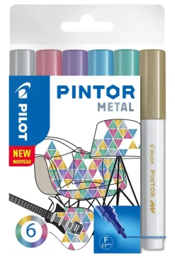 Märkpennor Pilot Pintor metal 6-pack