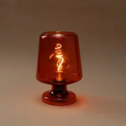 Märta liten bordslampa glas retro orange 25 cm, Northlight