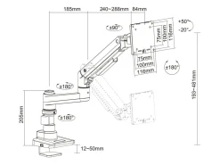 Multibrackets M deskmount monitorarm, VESA, single