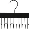 Multihängare, galge med 8 krokar, svart, 28 cm