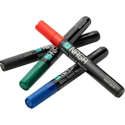 Naga märkpenna glastavla vändbar spets, suddbar, 4-pack