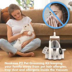 Neakasa P2 Pro hundtrimmer, pälsvård med dammsugare