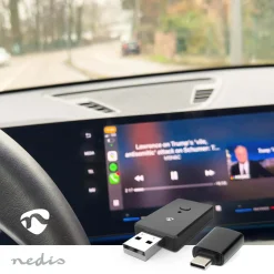 Nedis trådlös biladapter för CarPlay och Android Auto