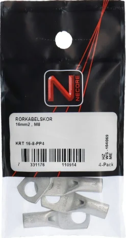 Nelco rörkabelskor 16 mm2, M8, 4-pack