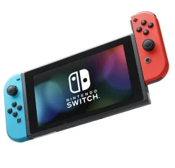 Nintendo Switch med Neon Blue / Neon Red Joy-Con, spelkonsol
